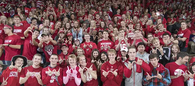Volleyball vs. Minnesota UW Field House 2016 student section