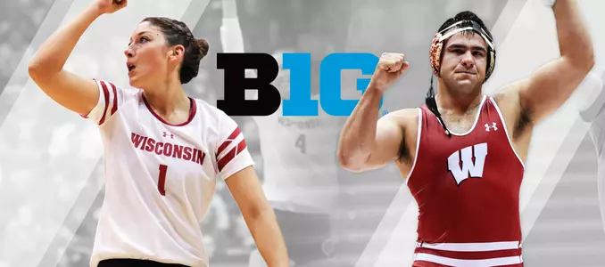 2017 Big Ten Medal of Honor winners Lauren Carlini Volleyball Connor Medbery Wrestling