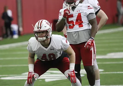 Football 2017 spring practice Jack Cichy