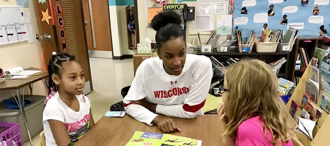 Badgers Give Back Malayna Johnson Basketball Badger Life