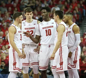 Men's basketball vs. Iowa 2017 Zak Showalter, Ethan Happ, Bronson Koenig, Jordan Hill