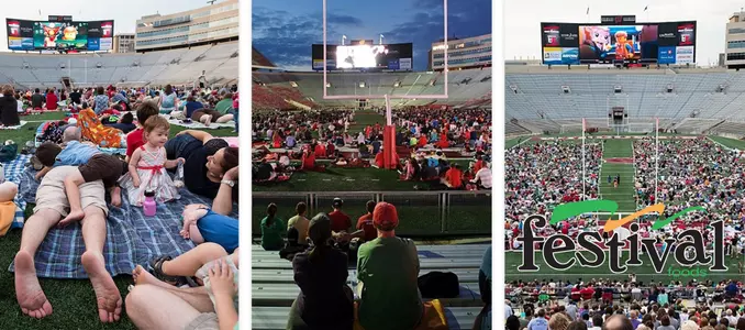 Camp Randall Stadium movie night