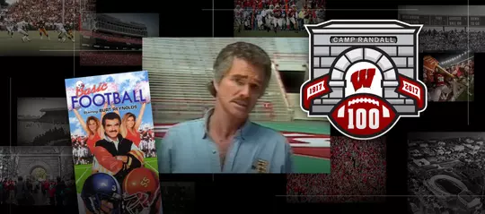 Camp Randall 100 headline Burt Reynolds