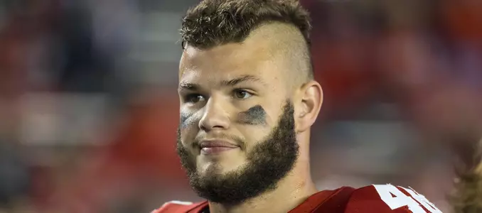 Photo of Jack Cichy vs. Ohio State in 2017