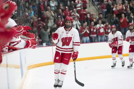 Annie Pankowski bench celebration