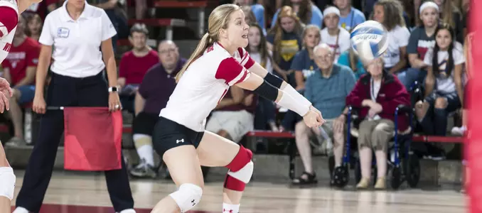 Tiffany Clark passes the ball.