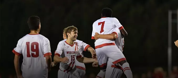Men's soccer celebrates Northwestern