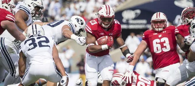 Photo of Jonathan Taylor football vs. BYU 2017