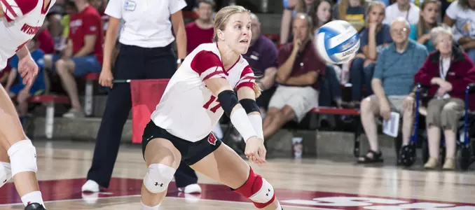 Tiffany Clark passes the ball.