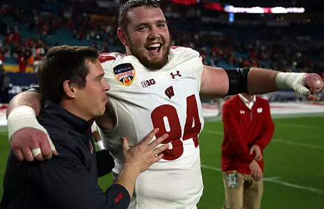 Jim Leonhard, Conor Sheehy football vs. Miami 2017 Orange Bowl