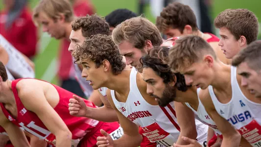 Badgers at the start line for the 2018 Nuttycombe Wisconsin Invitational