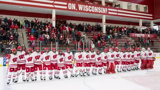Women's hockey does Varsity after beating Princeton 3-0 on Sunday, October 21