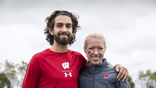 Morgan McDonald and Alicia Monson at the 2018 Nuttycombe Wisconsin Invitational
