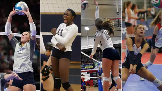 Action photos of all four 2019 volleyball signees