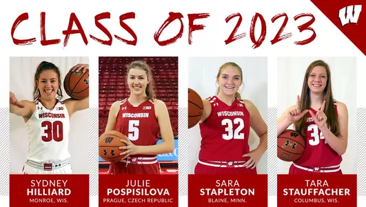 Photos of the four members of the 2019 WBB signees