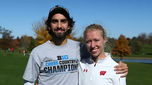 Morgan McDonald and Alicia Monson at the 2018 Big Ten Cross Country Championships