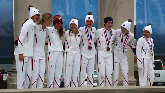 The UW women's cross country team after the 2018 NCAA Great Lakes regional