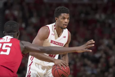 Khalil Iverson looks to pass the ball during a game vs. Savannah State