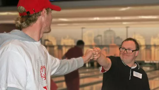 Badgers Give Back - 2018 Special Olympics Bowling State Tournament - UW student-athletes and SO bowlers