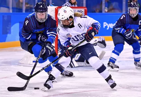 Olympics: Ice Hockey-Women Team Group A - FIN-USA
