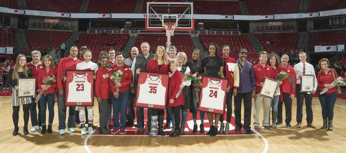 Pregame ceremony honoring the seniors.