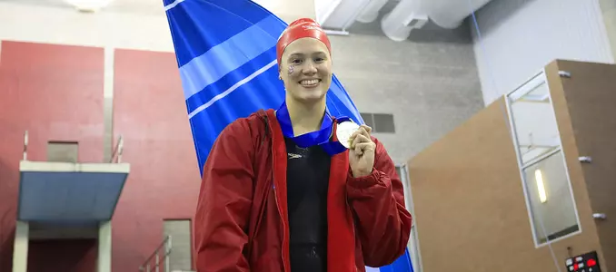 Beata Nelson - 2018 Big Ten Champion - 100 Backstroke - Podium