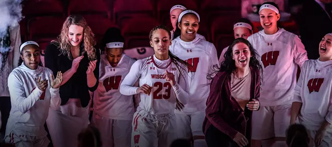 The Badgers huddle up before a game.