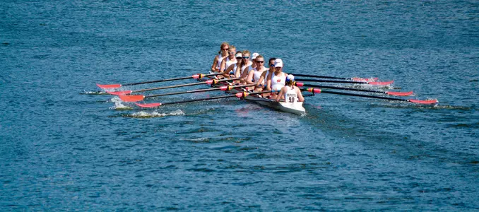 Women's openweight eight at the Milwaukee River Challenge