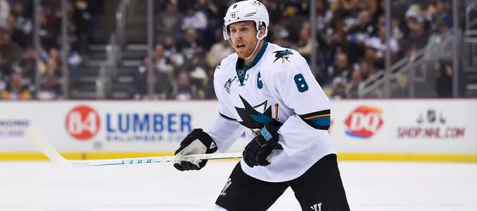 Joe Pavelski with the San Jose Sharks