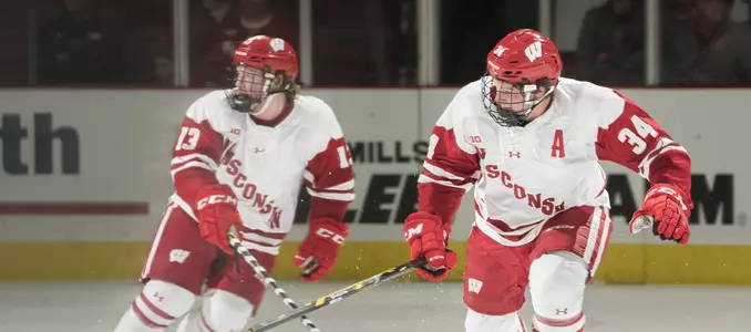 Ryan Wagner, Trent Frederic men's hockey 2017-18