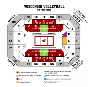 Seating chart of the UW Field House