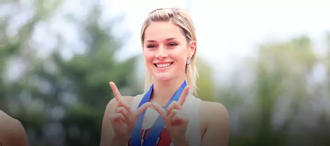 Georgia Ellenwood at the 2018 Big Ten Championships