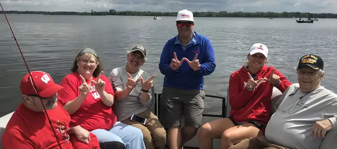 Badgers Give Back Take A Vet Fishing Lauren O'Connor
