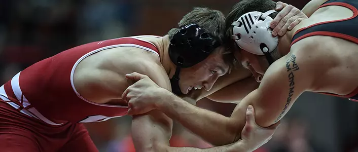 Andrew Crone wrestling vs. Nebraska 2017-2018