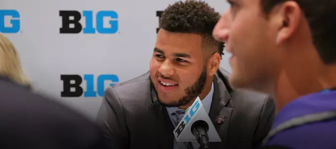 T.J. Edwards at 2017 Big Ten Football Media Days