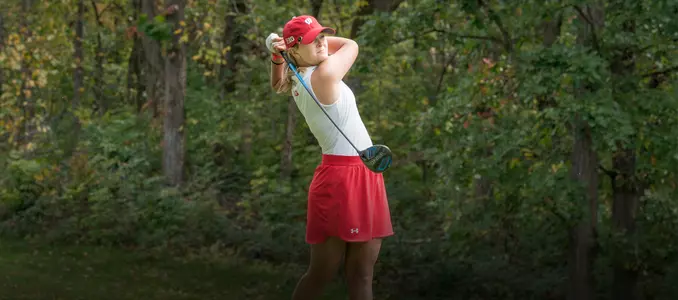Bobbi Stricker tees off at the East-West Match Play at University Ridge Golf Course on