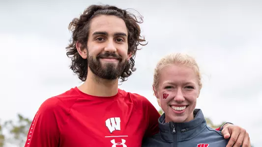Morgan McDonald and Alicia Monson at the 2018 Nuttycombe Wisconsin Invitational