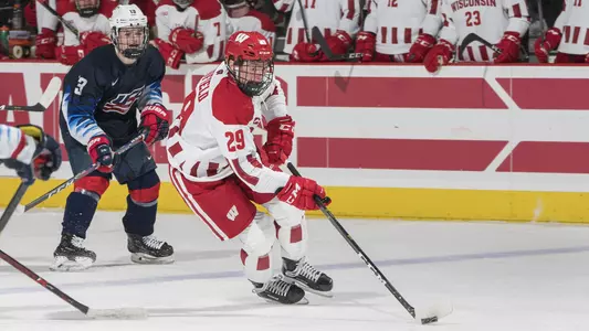 Brock Caufield against Team USA (Cole Caufield)