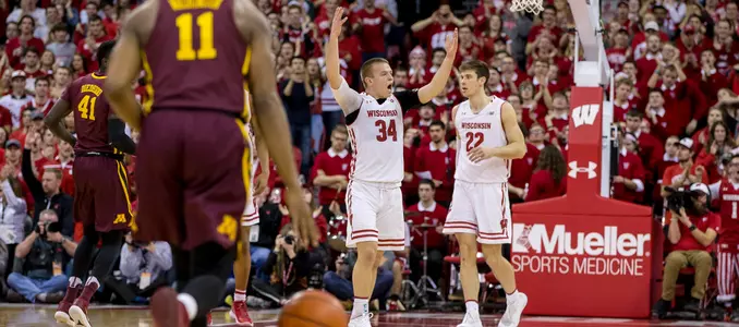 Davison pumps up the crowd during a game vs. Minnesota