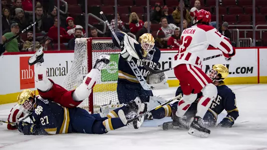 Roman Ahcan scored against Notre Dame at the United Center