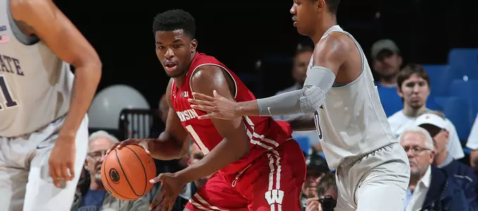 Khalil Iverson backs down a defender during a game at Penn State