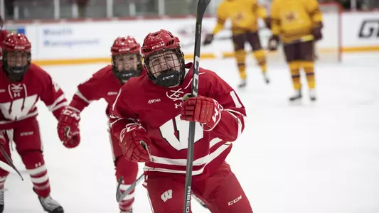 10 Mar 19: The University of Minnesota Golden Gophers play against the University of Wisconsin Badgers in the Championship Game of the 2019 WCHA Final Faceoff at Ridder Arena in Minneapolis, MN.