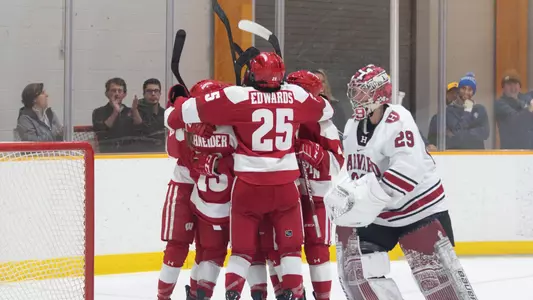 UW celebrates a goal in its 5-1 win