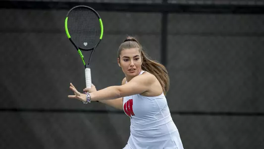 Wisconsin Badgers women’s tennis player MIruna Tudor during a photo shoot Oct. 10, 2019, in Madison, Wis. (Photo by David Stluka/Wisconsin Athletic Communications)