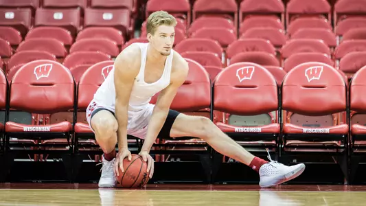 Joe Hedstrom warms up before a game
