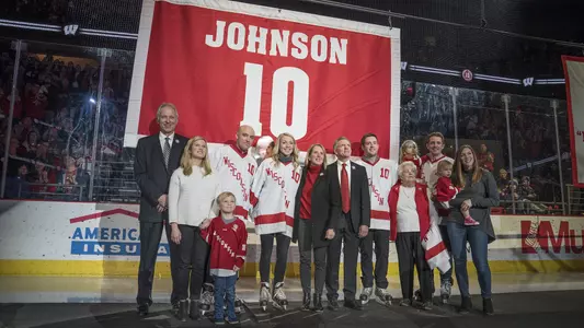 Mark Johnson jersey retirement family