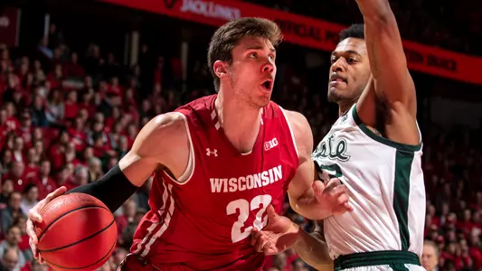 Ethan Happ against Michigan State