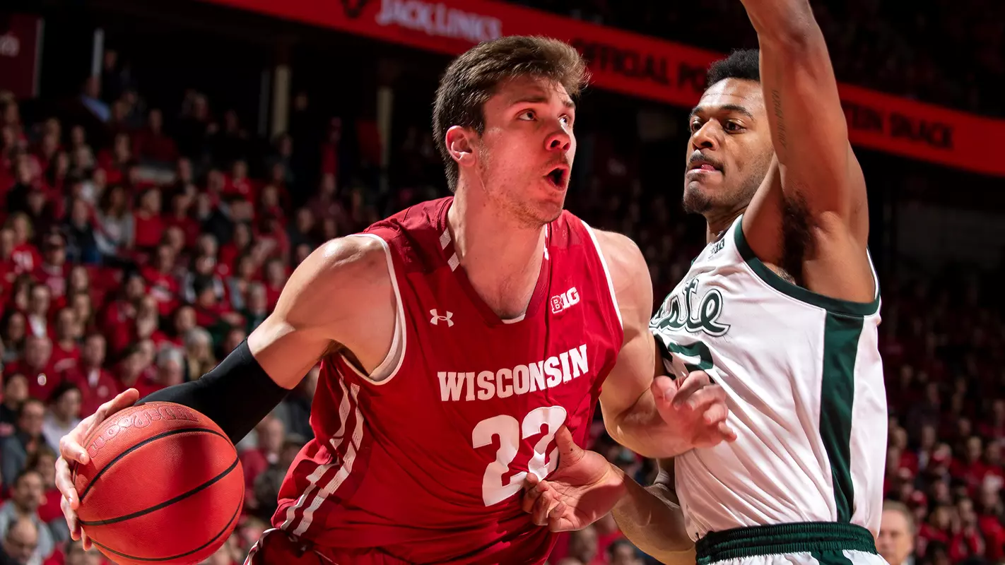 Ethan Happ against Michigan State