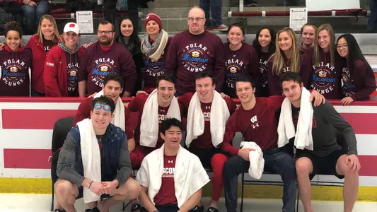 Badgers Give Back and Special Olympics Polar Plunge at LaBahn Arena 2019 - members of men's and women's hockey join Special Olympics athletes for a fundraiser