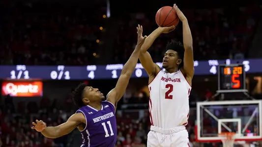 Aleem Ford rises for a shot during a game against Northwestern